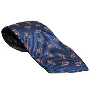 Gitman Bros For McLavy & Easterly Navy Blue Necktie 100% Silk Made In The USA